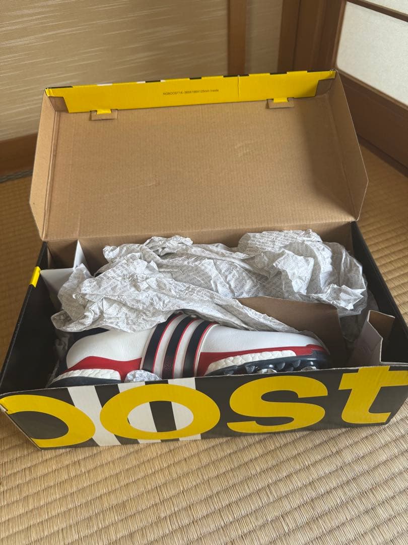 【新品未使用】adidas ゴルフシューズ ホワイト トリコロール26.5cm