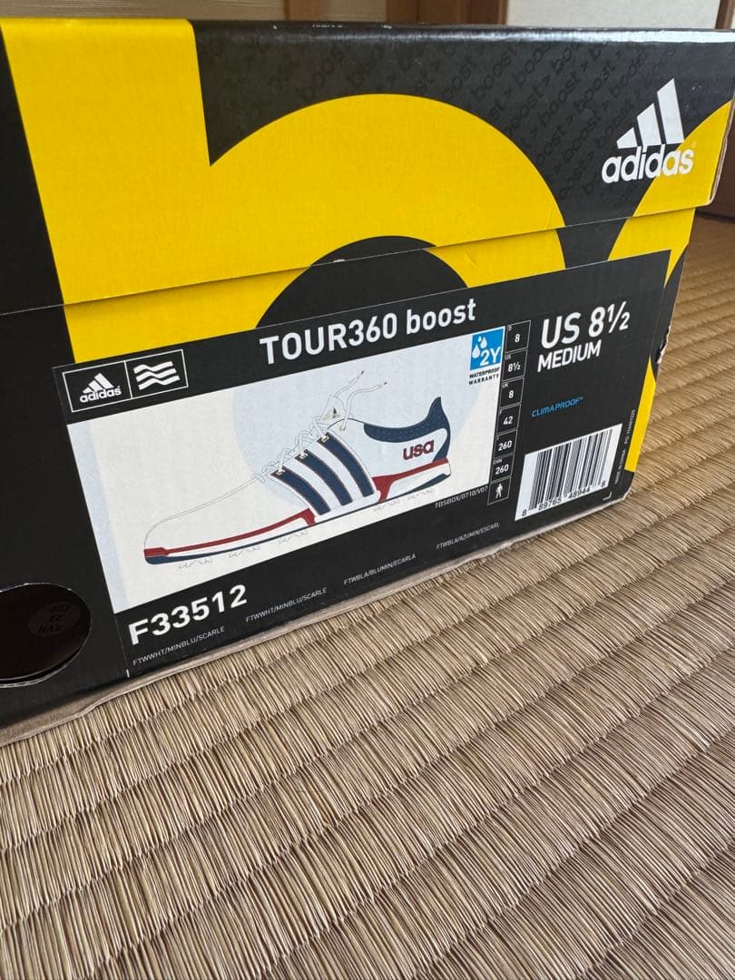 【新品未使用】adidas ゴルフシューズ ホワイト トリコロール26.5cm