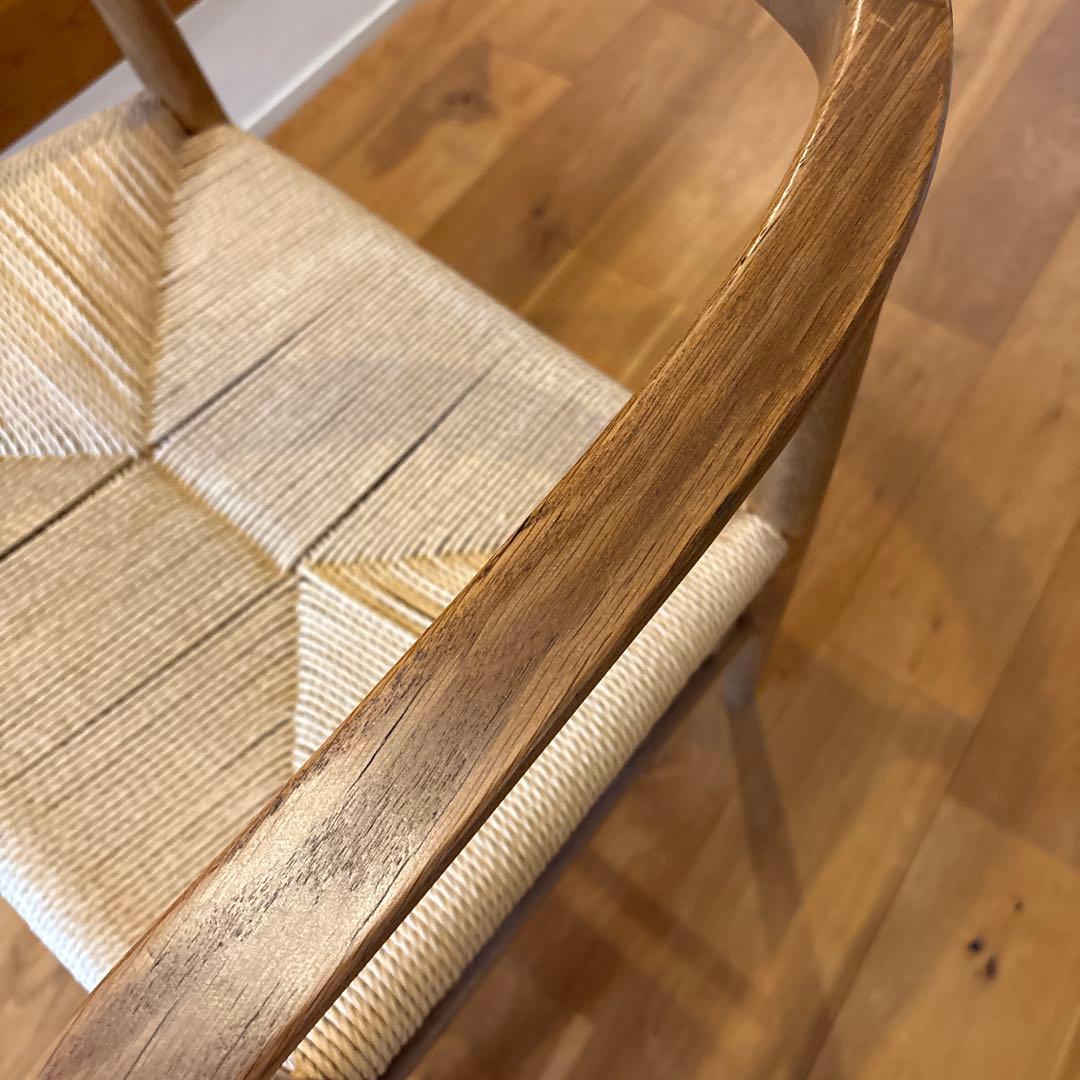 無印良品　オーク材ペーパーコードアームチェア