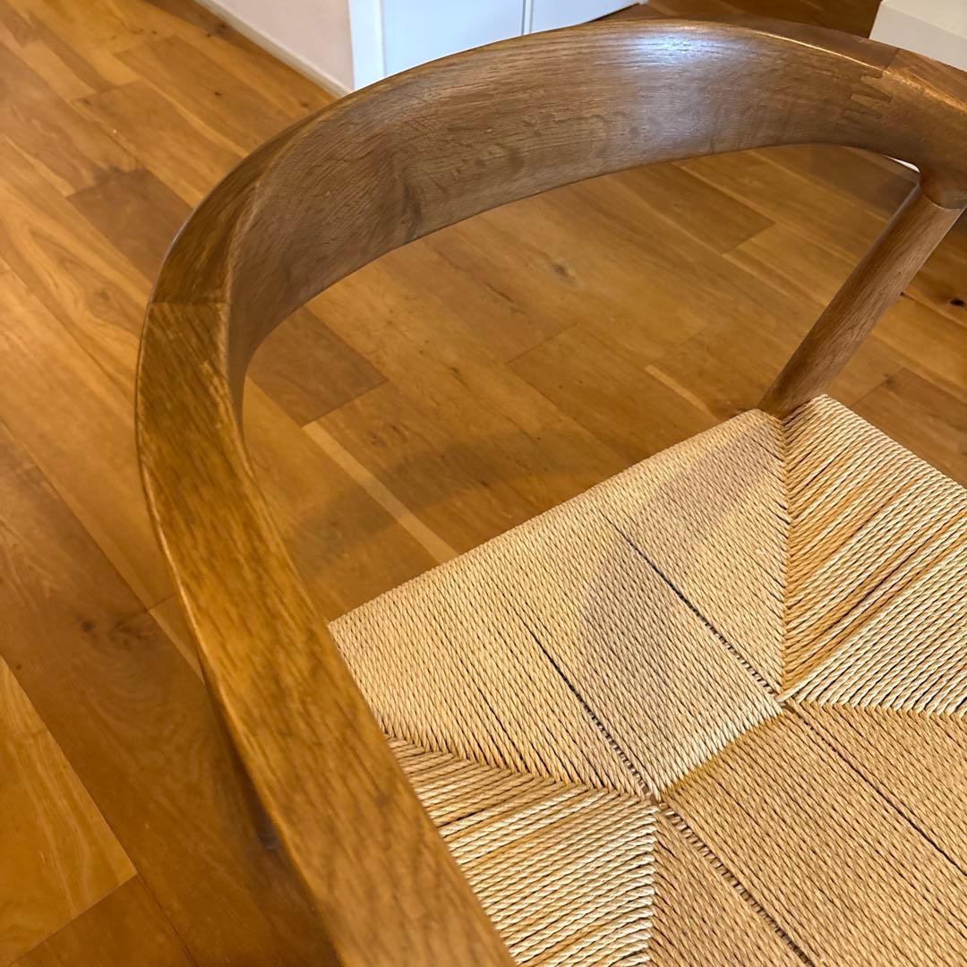 無印良品　オーク材ペーパーコードアームチェア