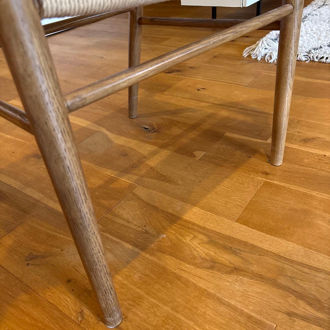 無印良品　オーク材ペーパーコードアームチェア