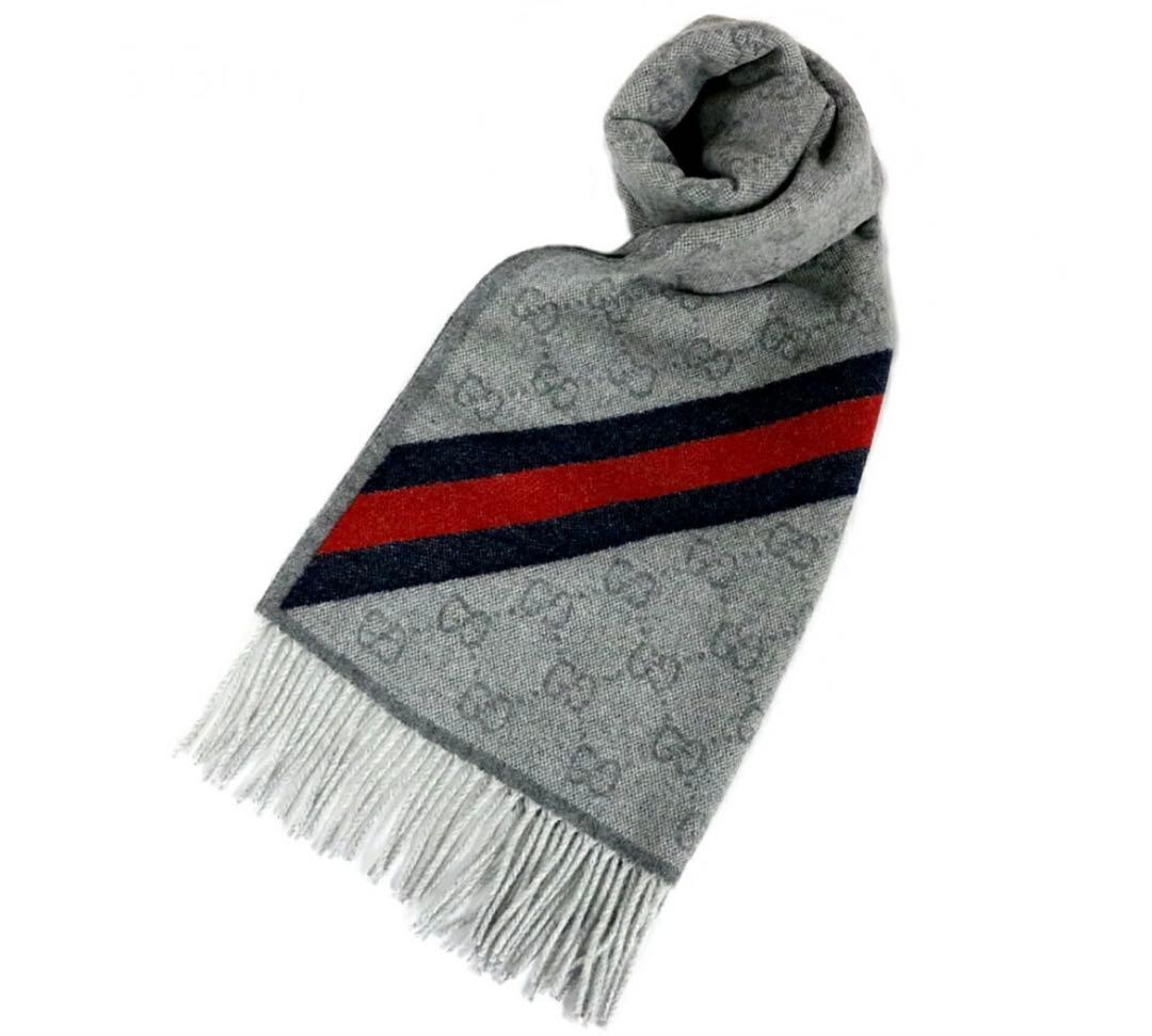 GUCCI マフラー フリンジ付き