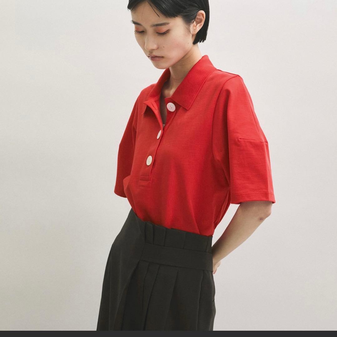 ADAM ET ROPE' アダムエロペ コクーンスリーブポロシャツ