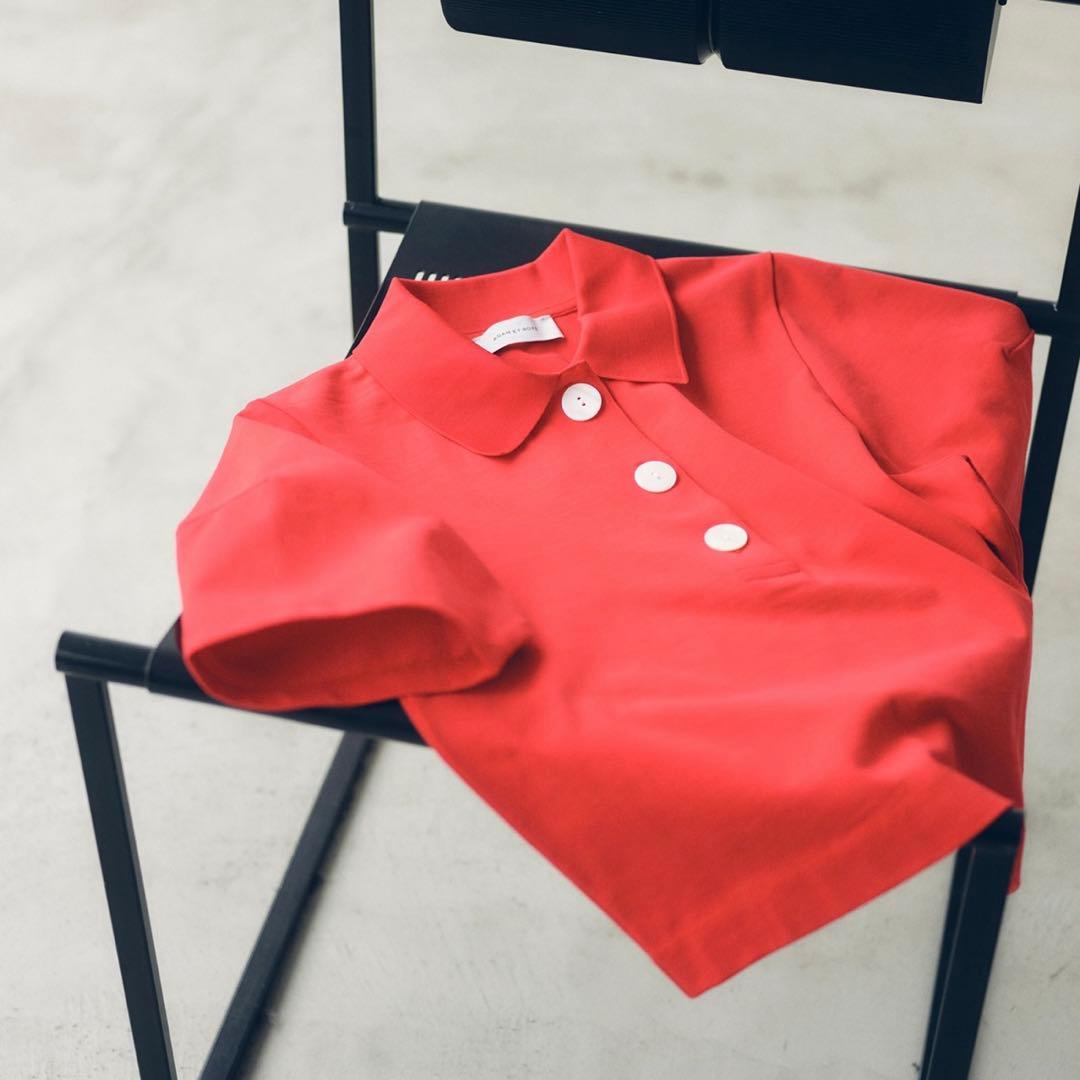 ADAM ET ROPE' アダムエロペ コクーンスリーブポロシャツ