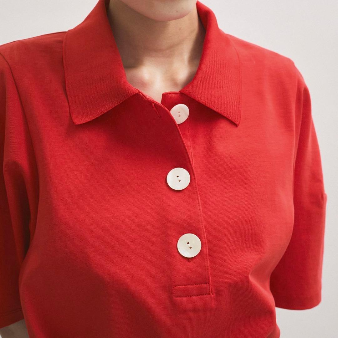 ADAM ET ROPE' アダムエロペ コクーンスリーブポロシャツ