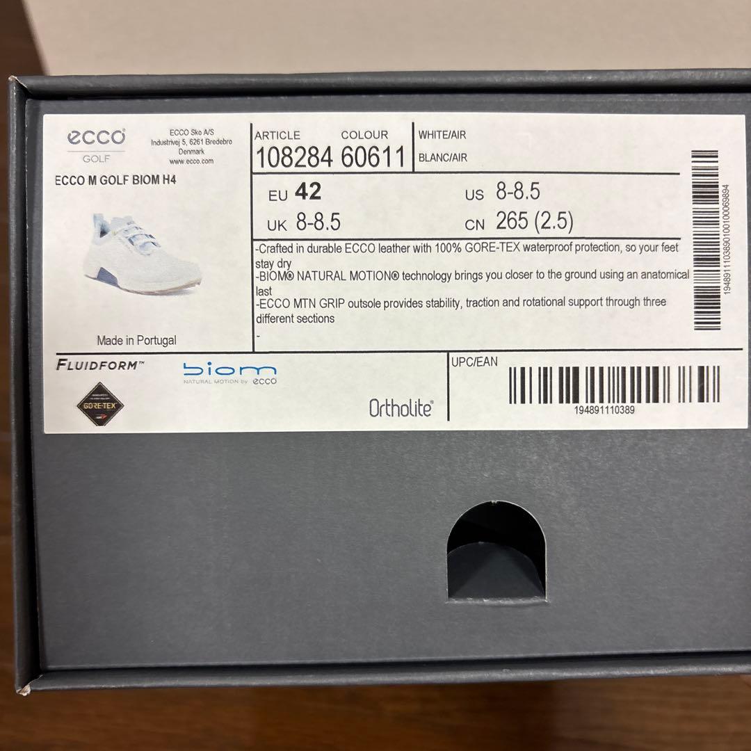 【新品、未使用】ECCO ゴルフシューズ バイオムH4 26.5㌢42エコー