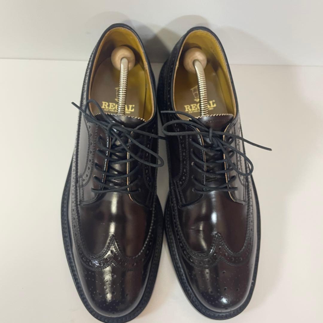 【人気・美品】REGAL　2589 ウイングチップ レザー 茶 26EE