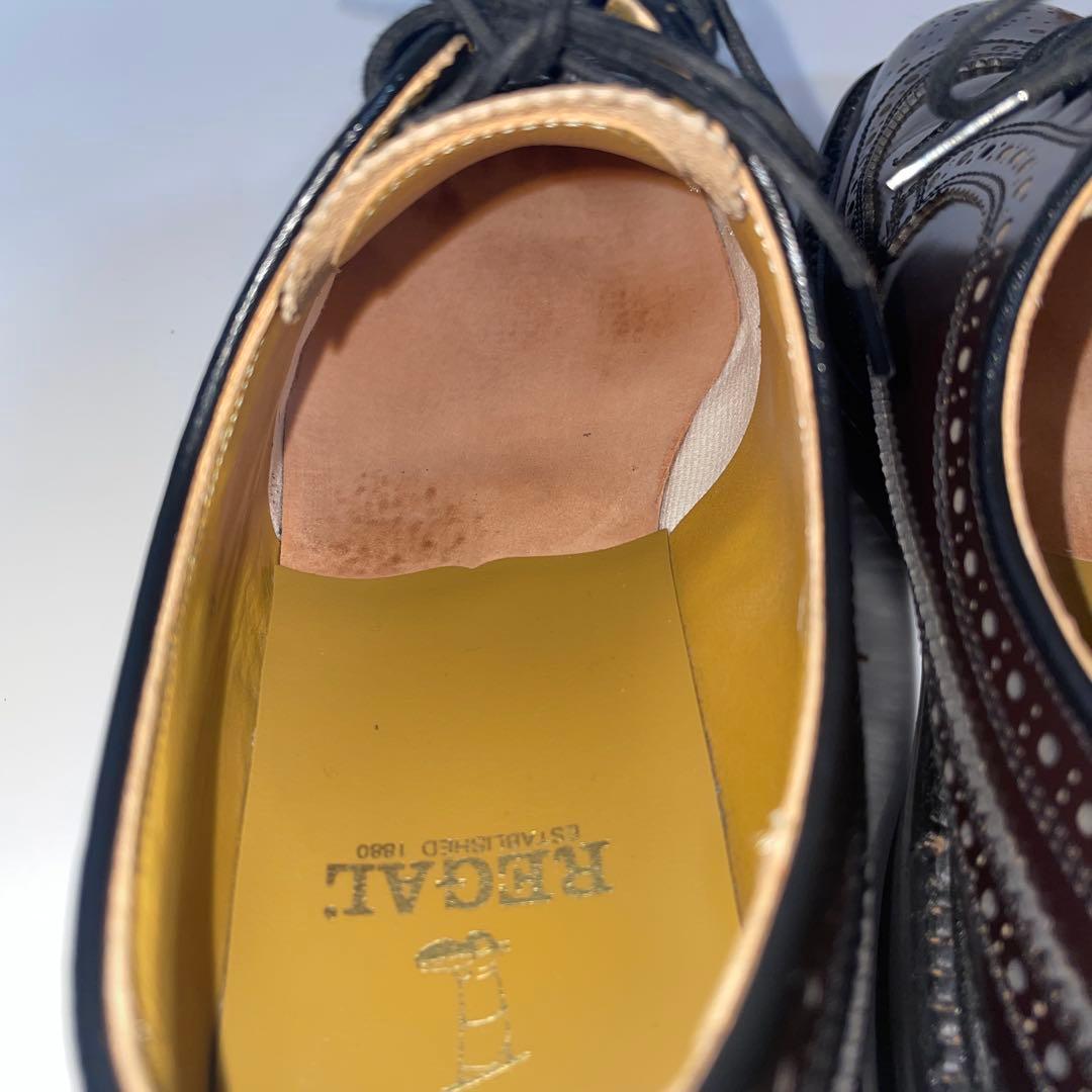 【人気・美品】REGAL　2589 ウイングチップ レザー 茶 26EE