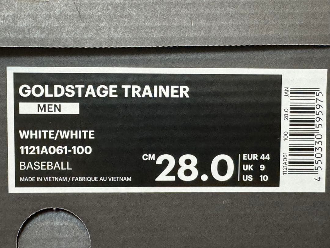 【新品未使用】28cm (白)アシックス/GOLDSTAGE TRAINER