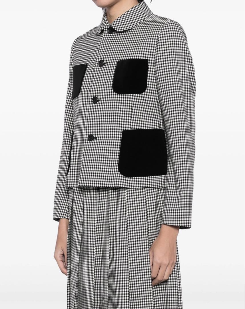 AD2024 コムデギャルソン ガールGIRL 丸襟ベロアポケットジャケット