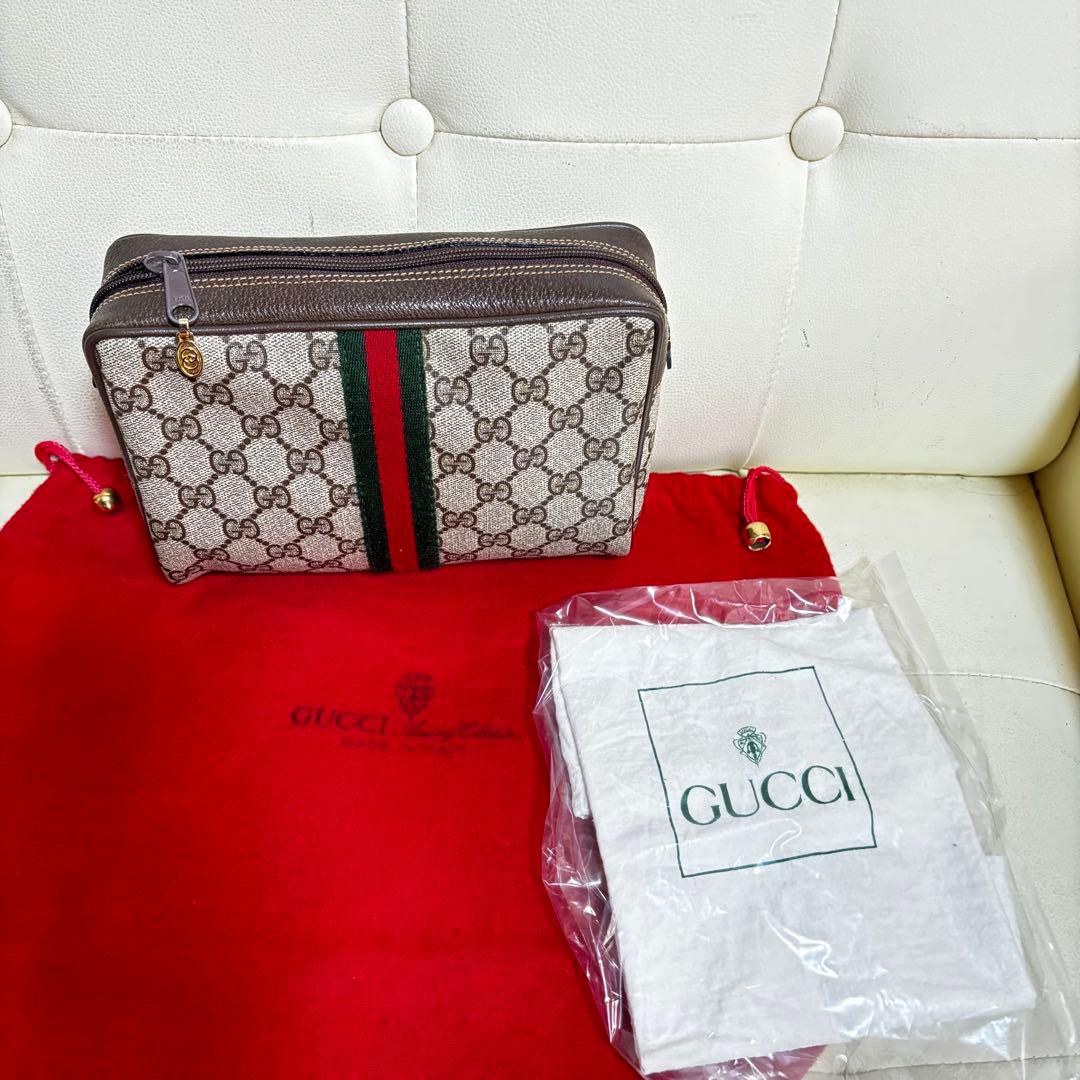 ほぼ　未使用　付属品あり　GUCCI オールド　グッチ　シェリーライン　バッグ