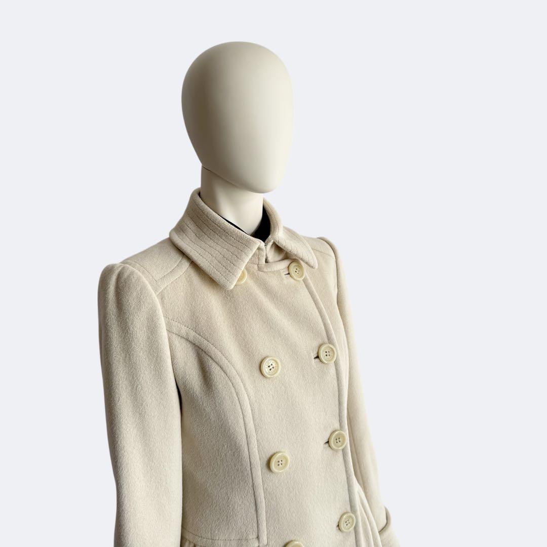 EPOCA エポカ アンゴラ混 ウールコート アイボリー ダブルブレスト 日本製