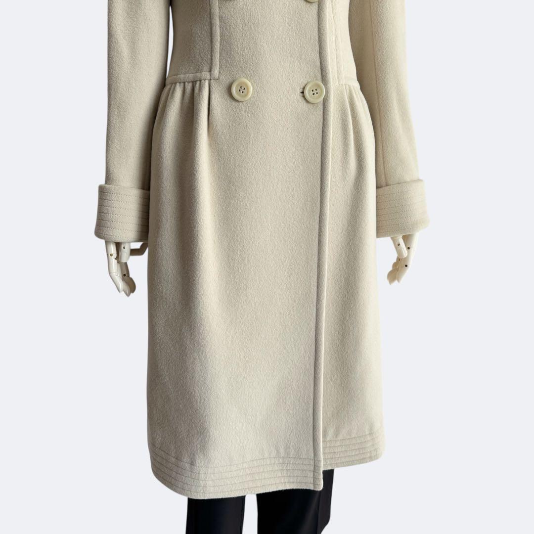 EPOCA エポカ アンゴラ混 ウールコート アイボリー ダブルブレスト 日本製