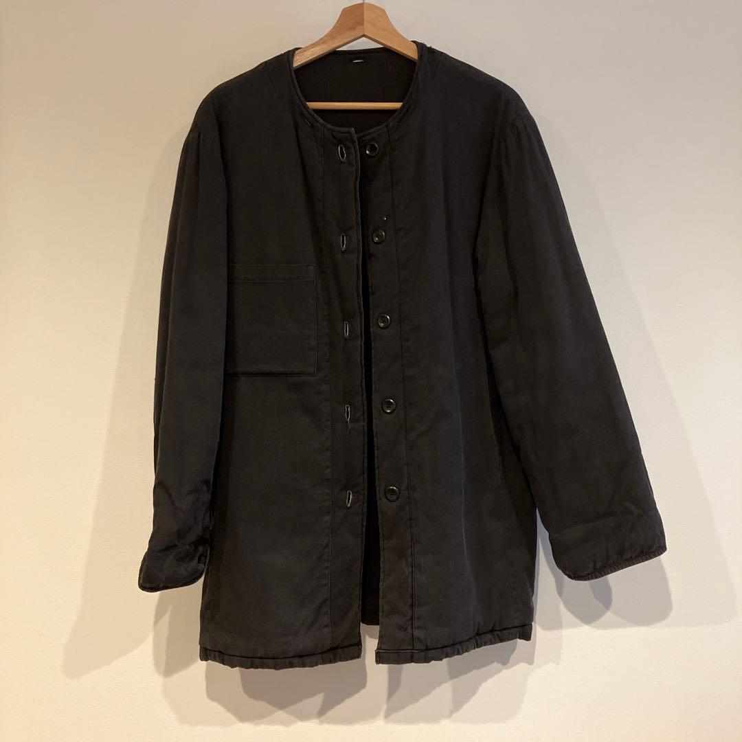 ブラック ノーカラージャケット　マルジェラ