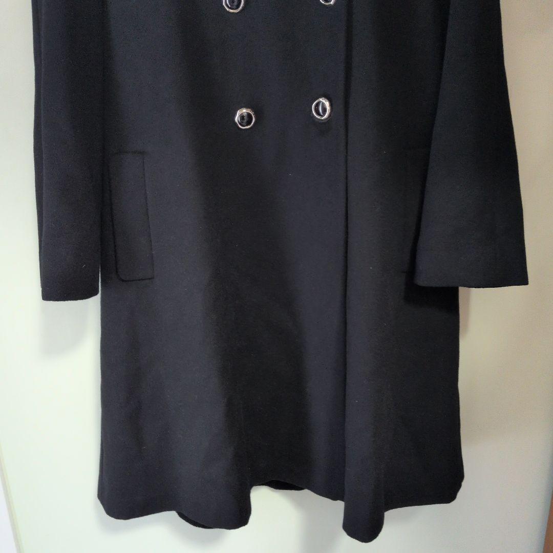 美品　クレージュ　カシミア　コート　ブルーフォックス　サイズ9AR