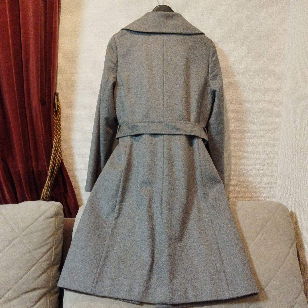 ef-de カシミヤ100％　美品　ロング　ベルテッドコート　エムズグレイシー