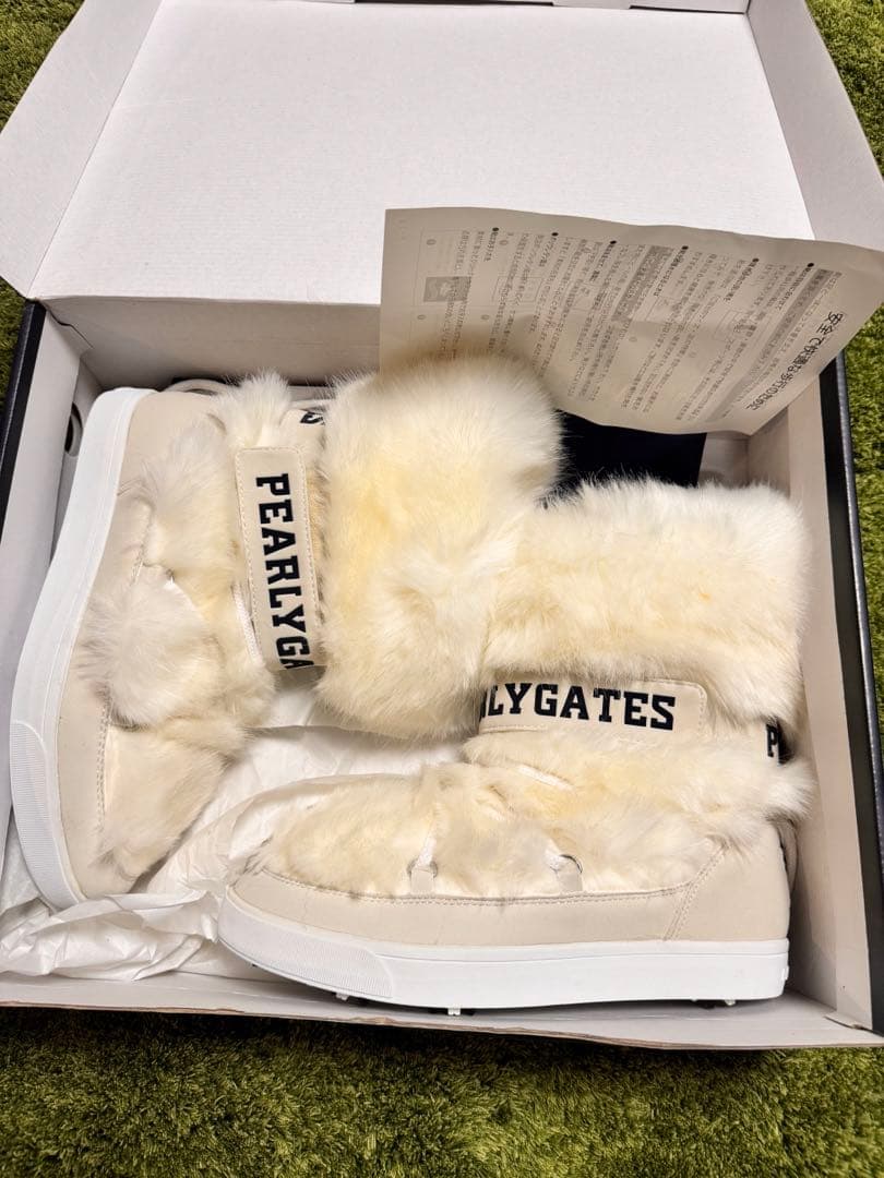 新品Pearly gates furゴルフシューズ　ブーツ　ファー