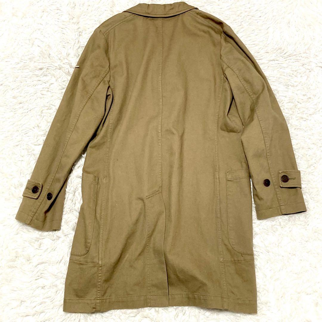 【極美品】マーガレットハウエル　ロングジャケット　カーキ　コットン100% L