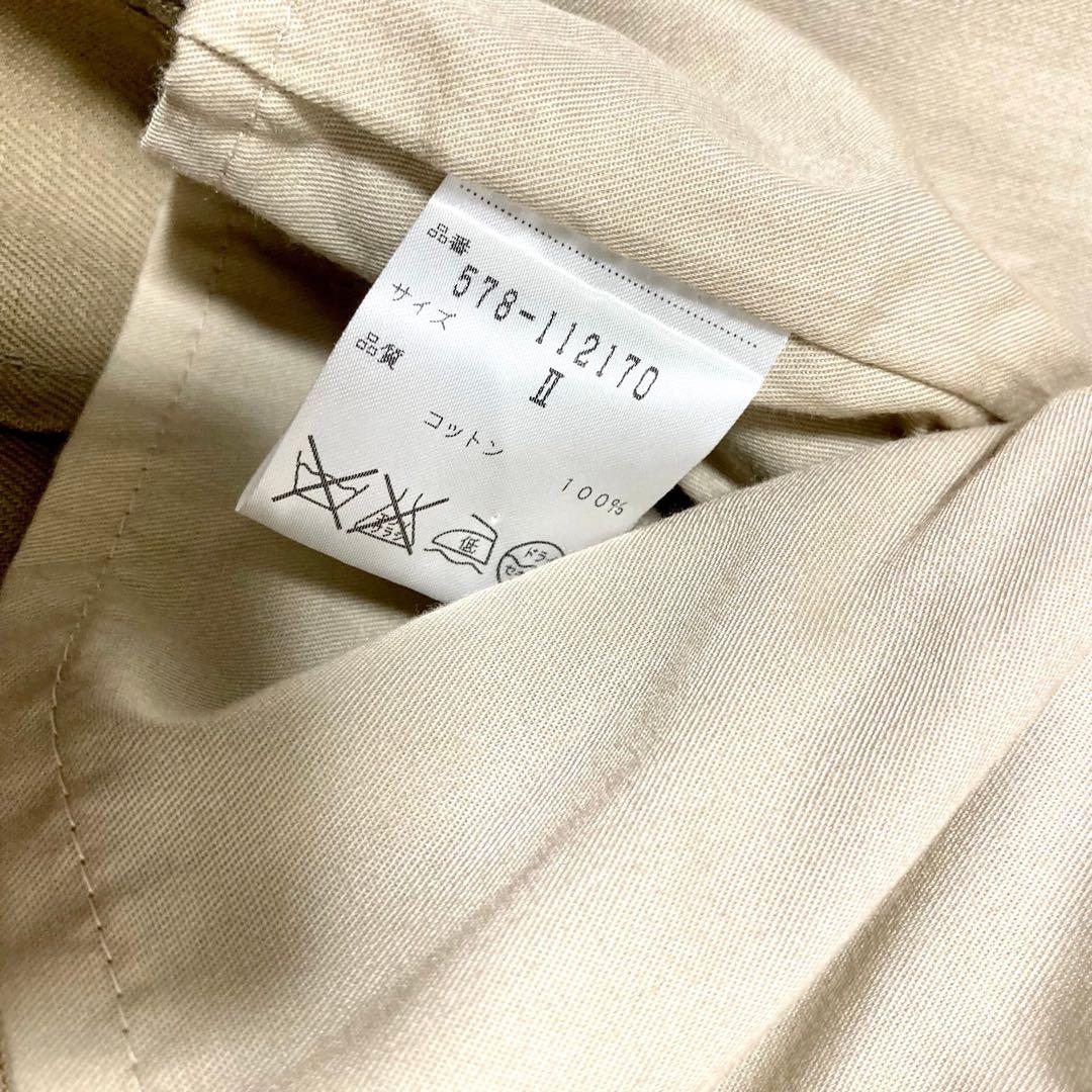 【極美品】マーガレットハウエル　ロングジャケット　カーキ　コットン100% L