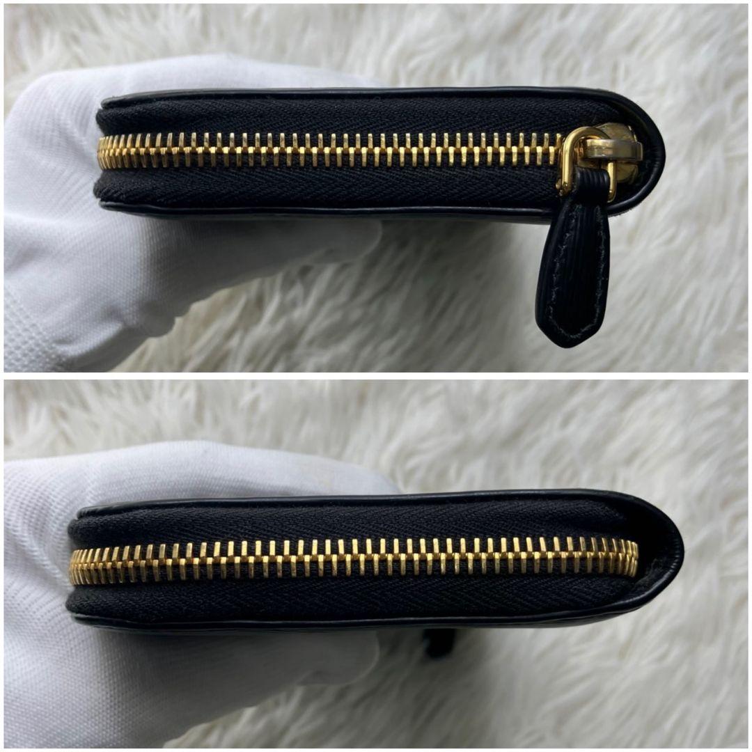 極美品✨　プラダ　長財布　ラウンドファスナー　ヴィッテロムーブ　三角ロゴ　黒