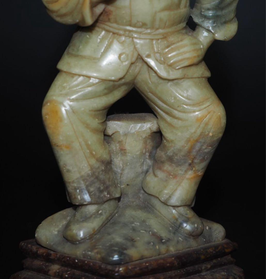 送料無料　1980年代　寿山石彫刻　鄧小平像　珍品