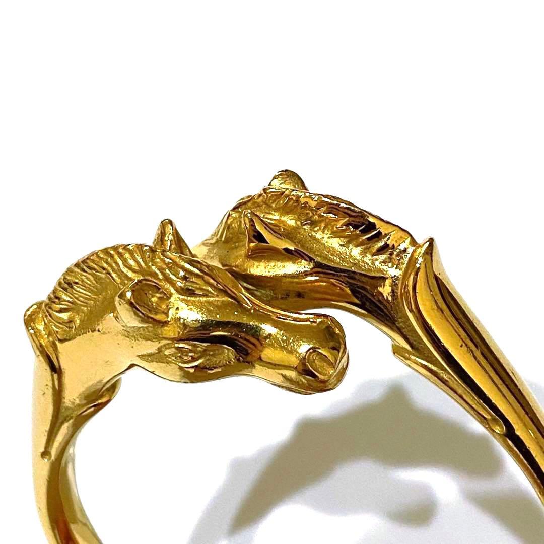 極希少 美品 エルメス シュバルホース ゴールド バングル ブレスレット 最高級