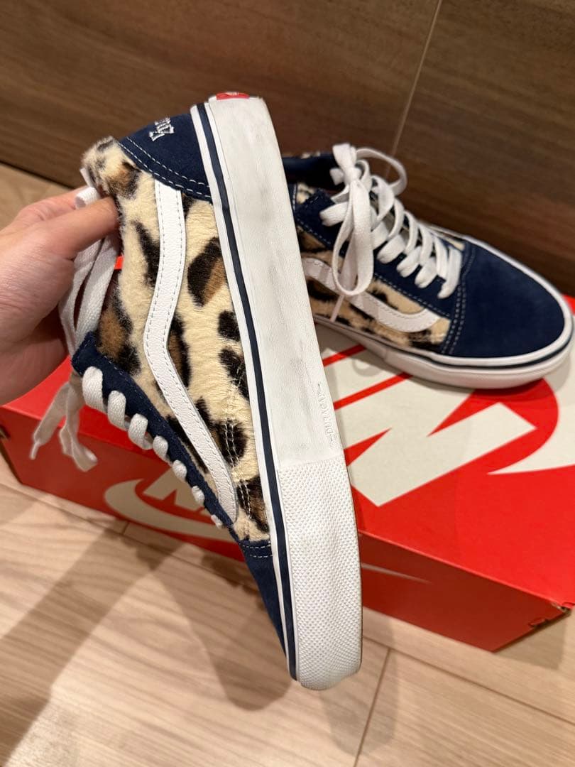 正規品Supreme×VANS Leopard Old Skool \"Navy\"