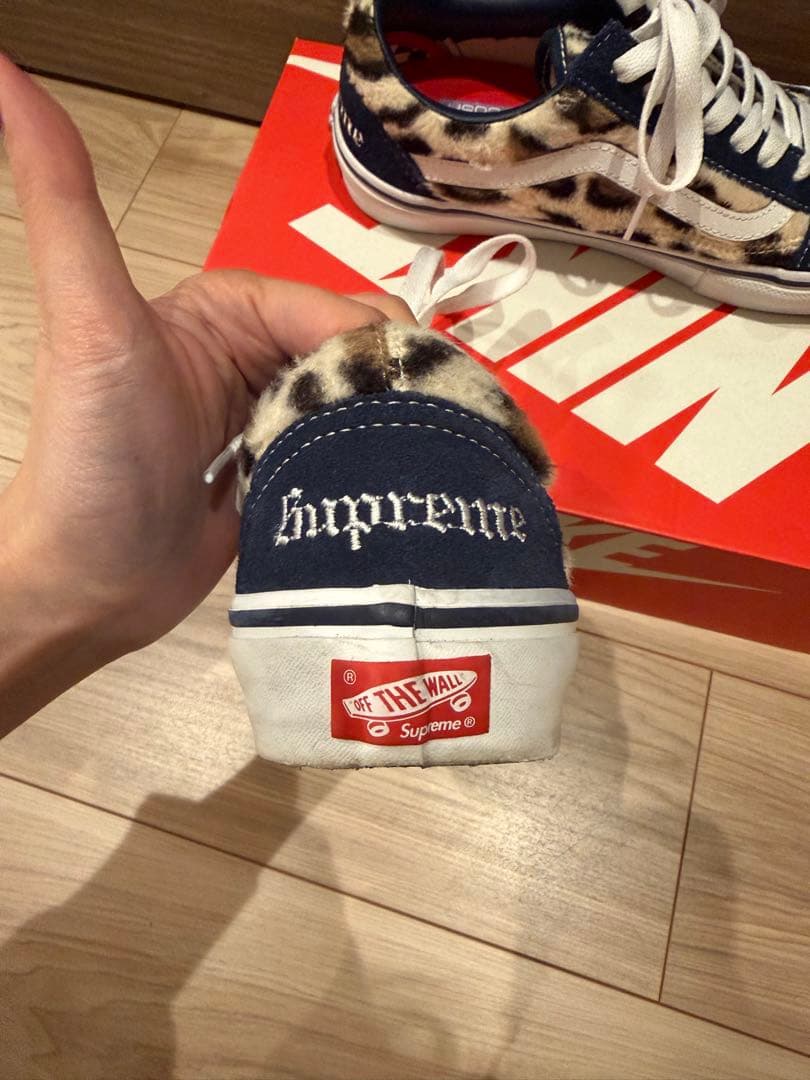 正規品Supreme×VANS Leopard Old Skool \"Navy\"