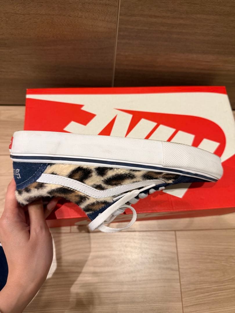 正規品Supreme×VANS Leopard Old Skool \"Navy\"
