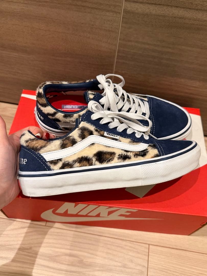 正規品Supreme×VANS Leopard Old Skool \"Navy\"