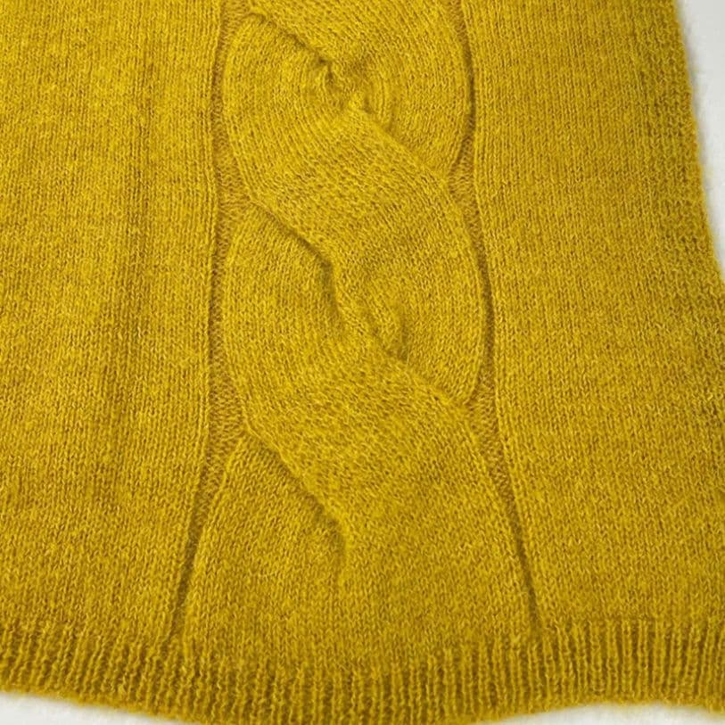 【試着のみ】mino \"五泉ニット tate 羽織るポンチョ なめらかアルパカ