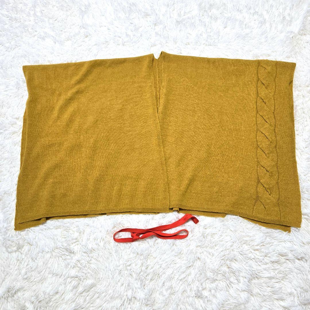 【試着のみ】mino \"五泉ニット tate 羽織るポンチョ なめらかアルパカ