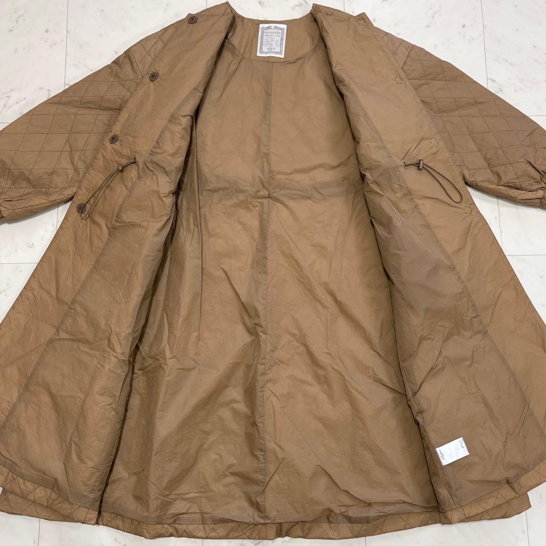 極美品✨ビアズリー　バルーン袖キルトコート　キャメル　ロングコート　キルティング
