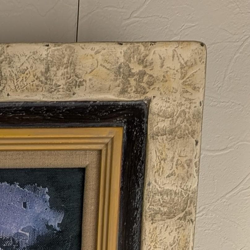 藤岡しんたろう　『空の散歩者』　油彩画　[肉筆・真作保証]