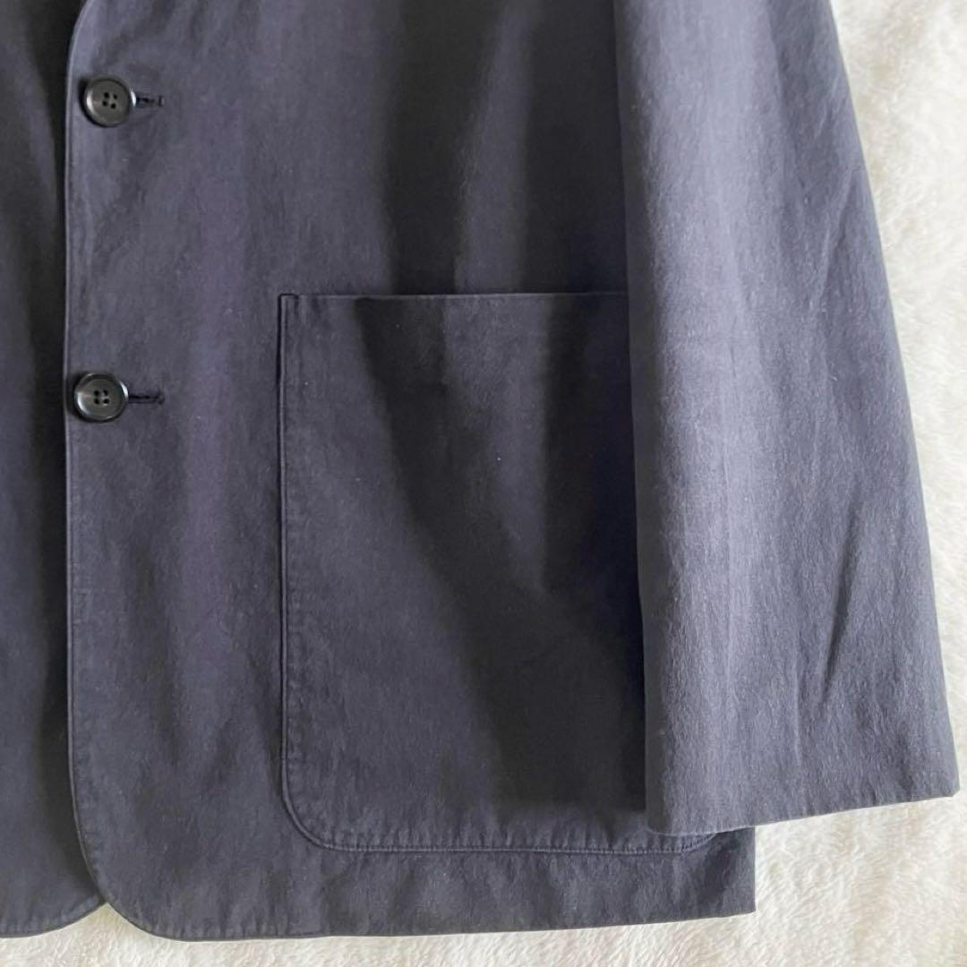 マーガレットハウエル 22SS コットンテーラードジャケット L ネイビーグレー