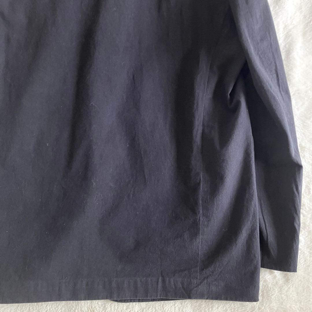 マーガレットハウエル 22SS コットンテーラードジャケット L ネイビーグレー