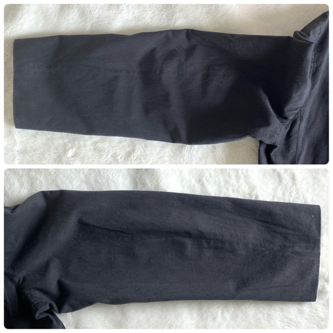 マーガレットハウエル 22SS コットンテーラードジャケット L ネイビーグレー