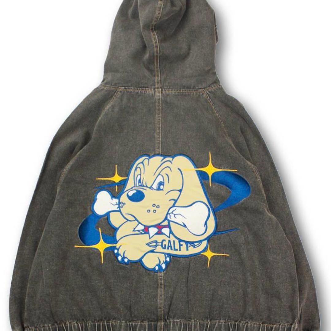 GALFY　ガルフィー　ダーティーデニムフードジャケット　L　完売品