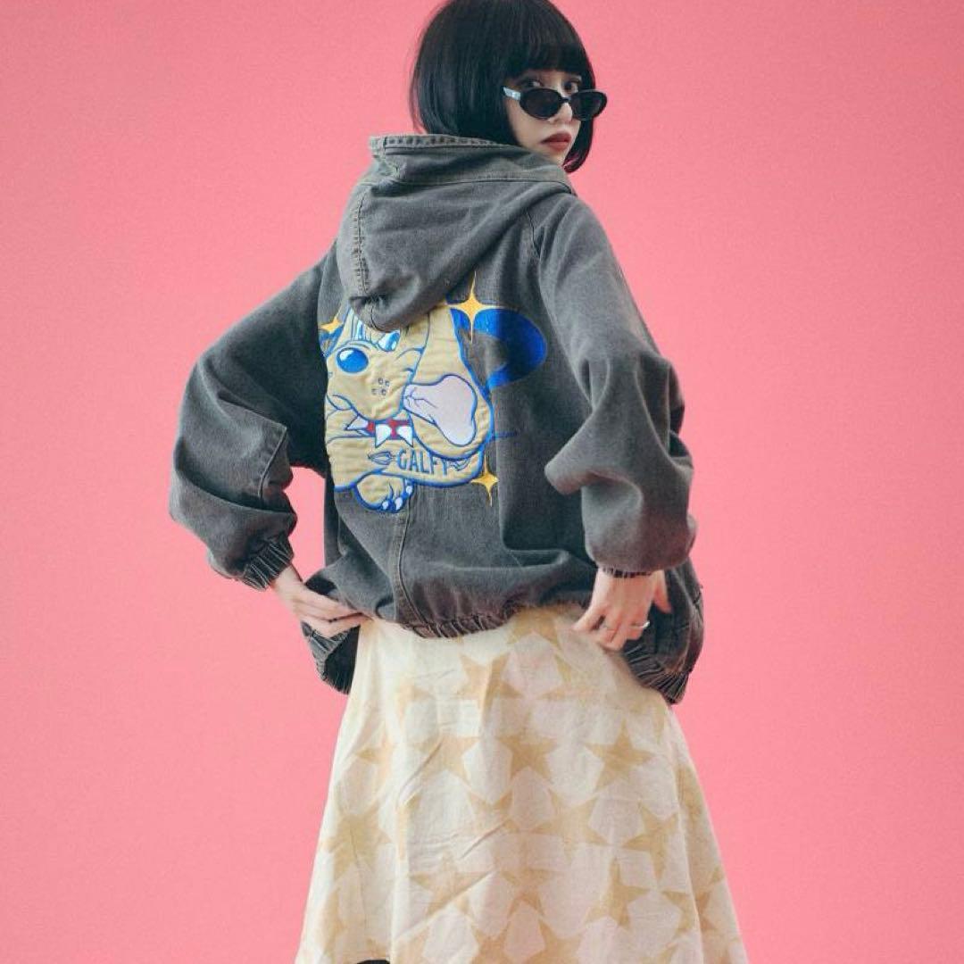 GALFY　ガルフィー　ダーティーデニムフードジャケット　L　完売品