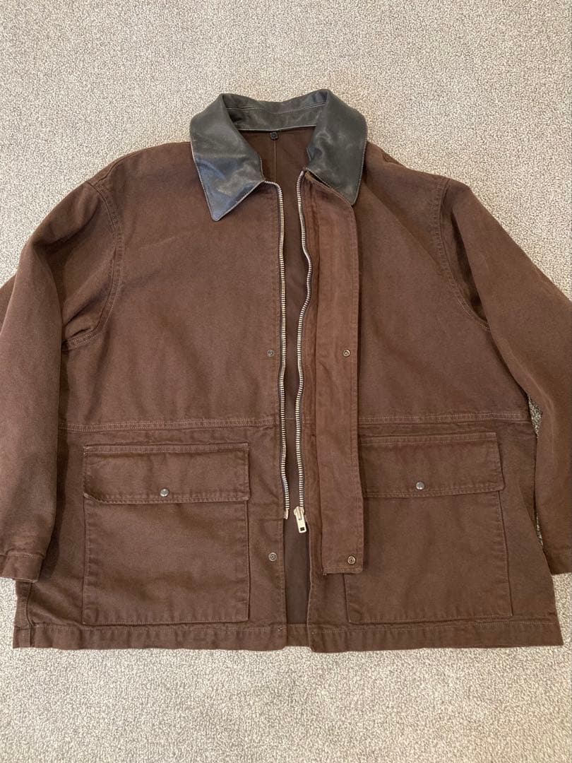 H グラデーション OC カバーオール サイズL 襟レザー