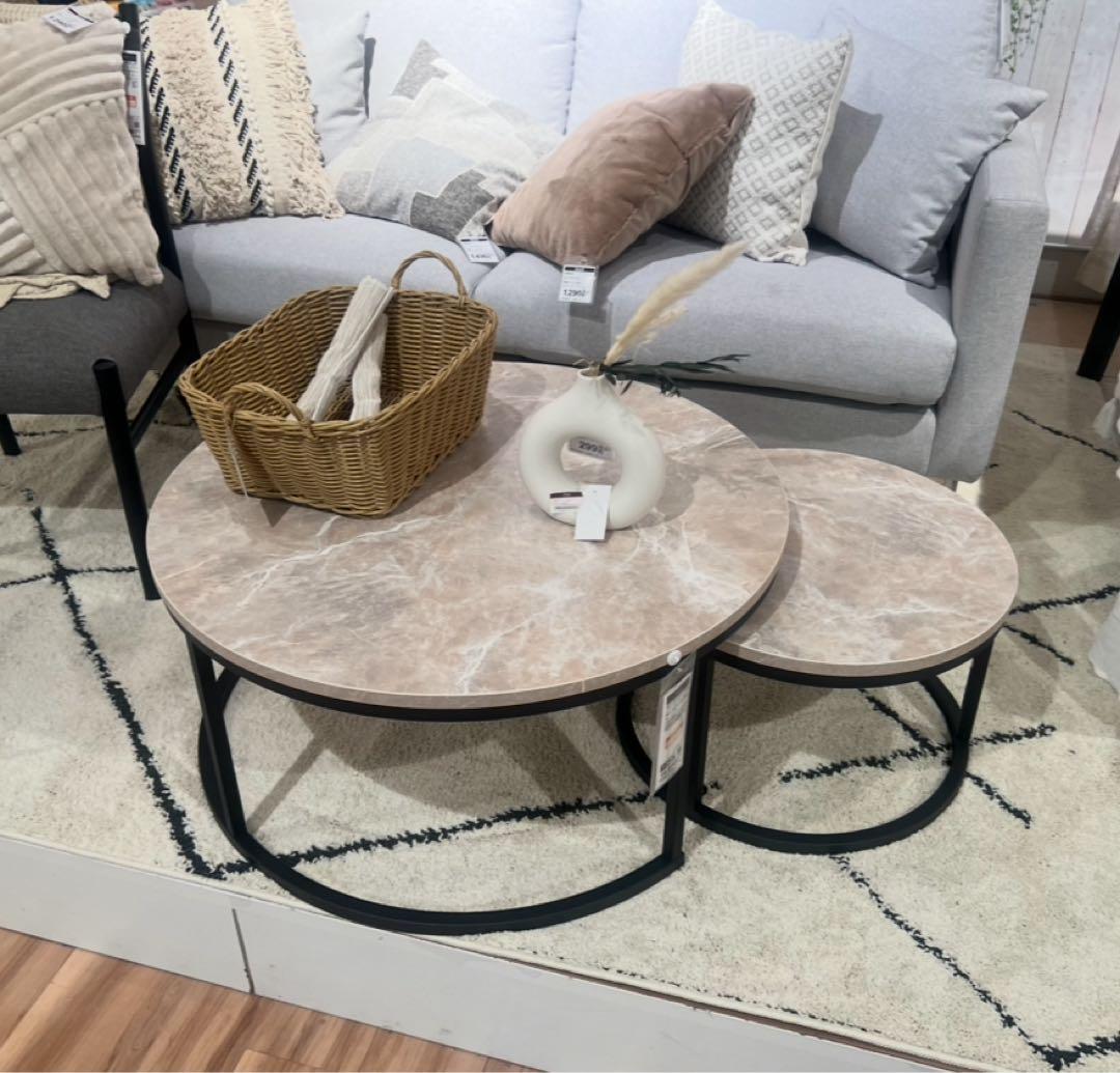 ニトリ　センターテーブル 大理石風 80cm