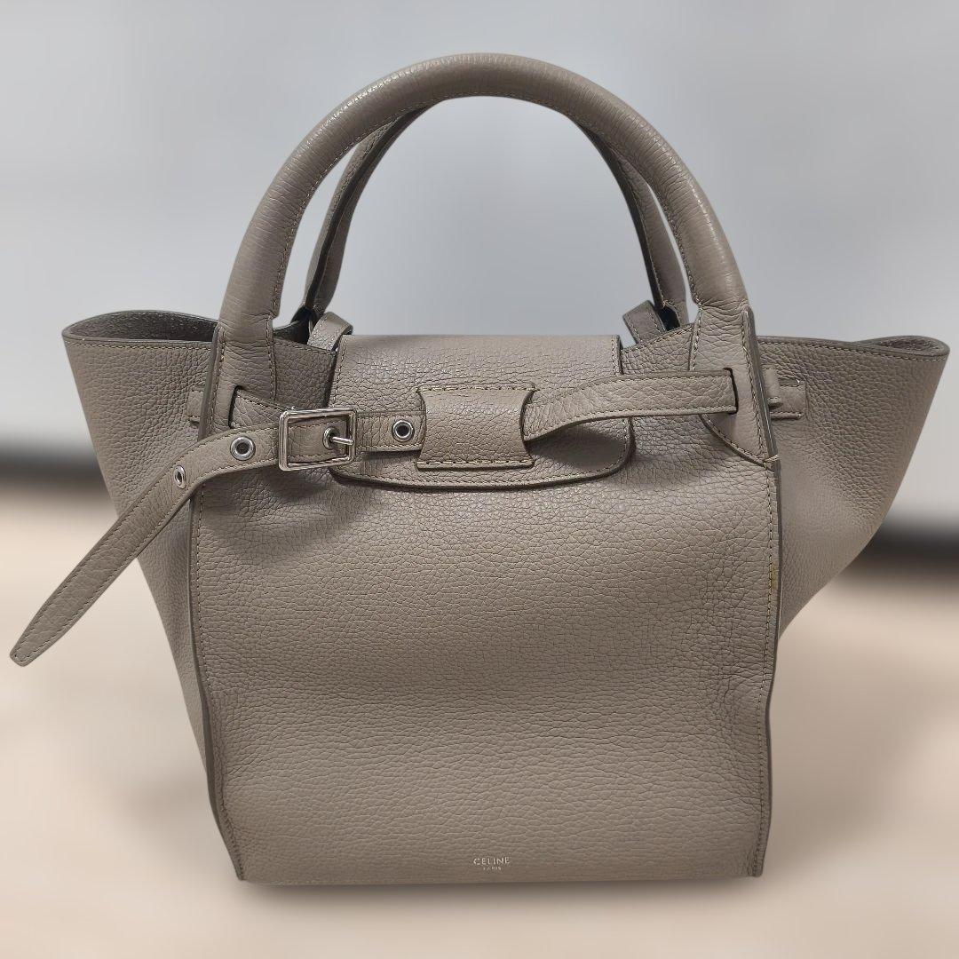 セリーヌ　CELINE　ビッグバック　新ロゴ　ライトトープ　スモール　美品