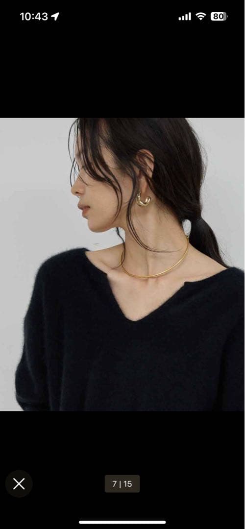 【公式サイト26,400円】ゴールド ラウンドチョーカー