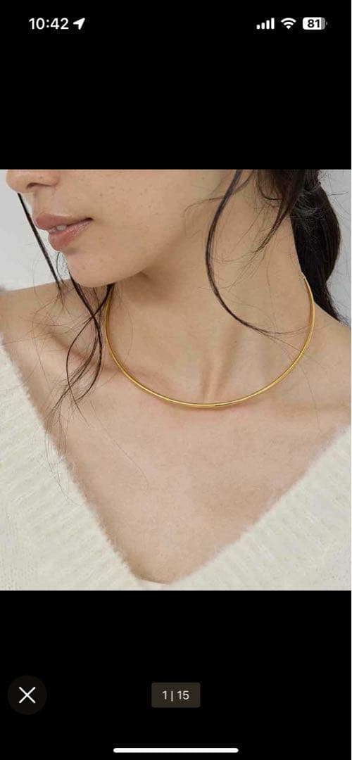 【公式サイト26,400円】ゴールド ラウンドチョーカー