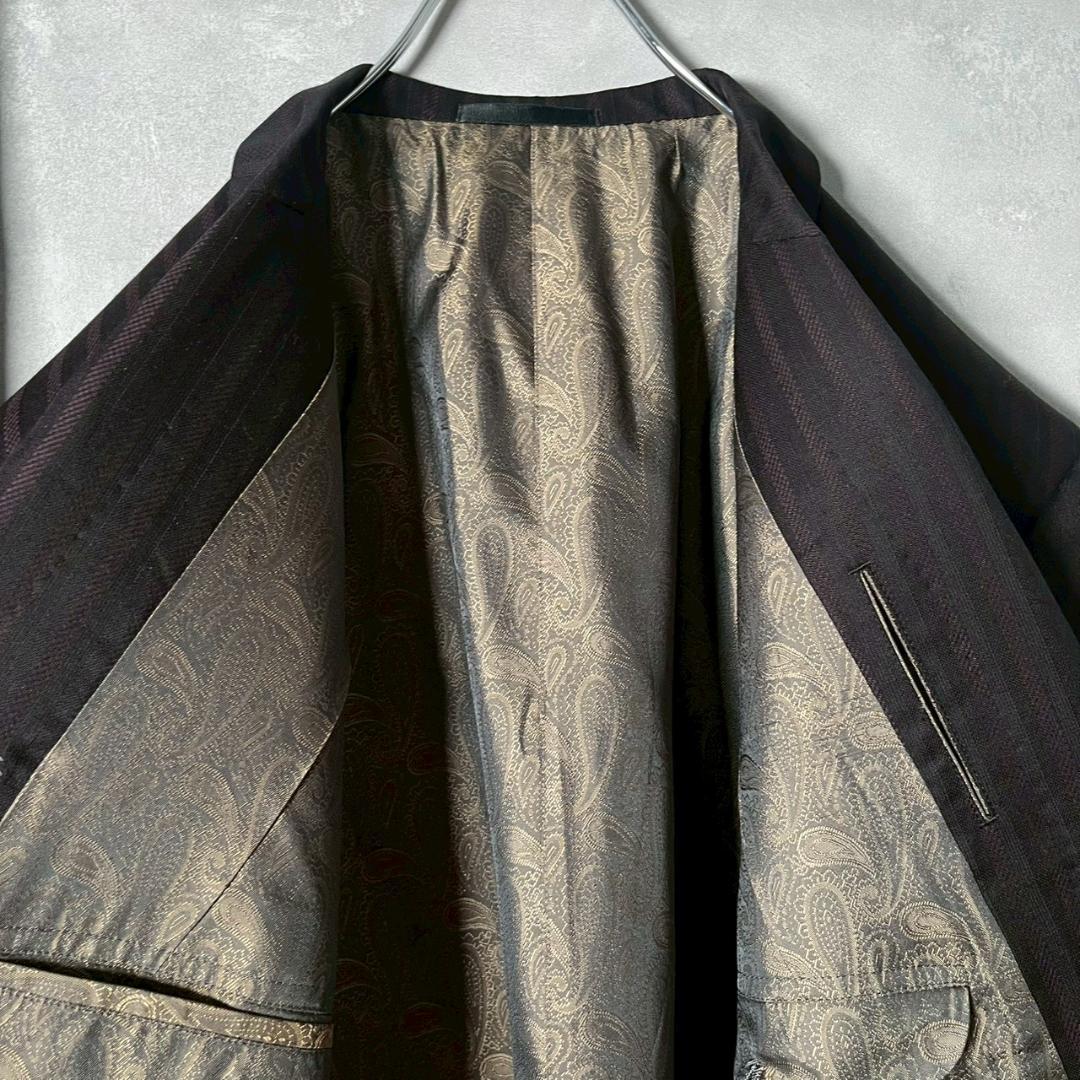 雰囲気◎ LANVIN 裏地ペイズリー ダブル スーツ 成人式　N2001