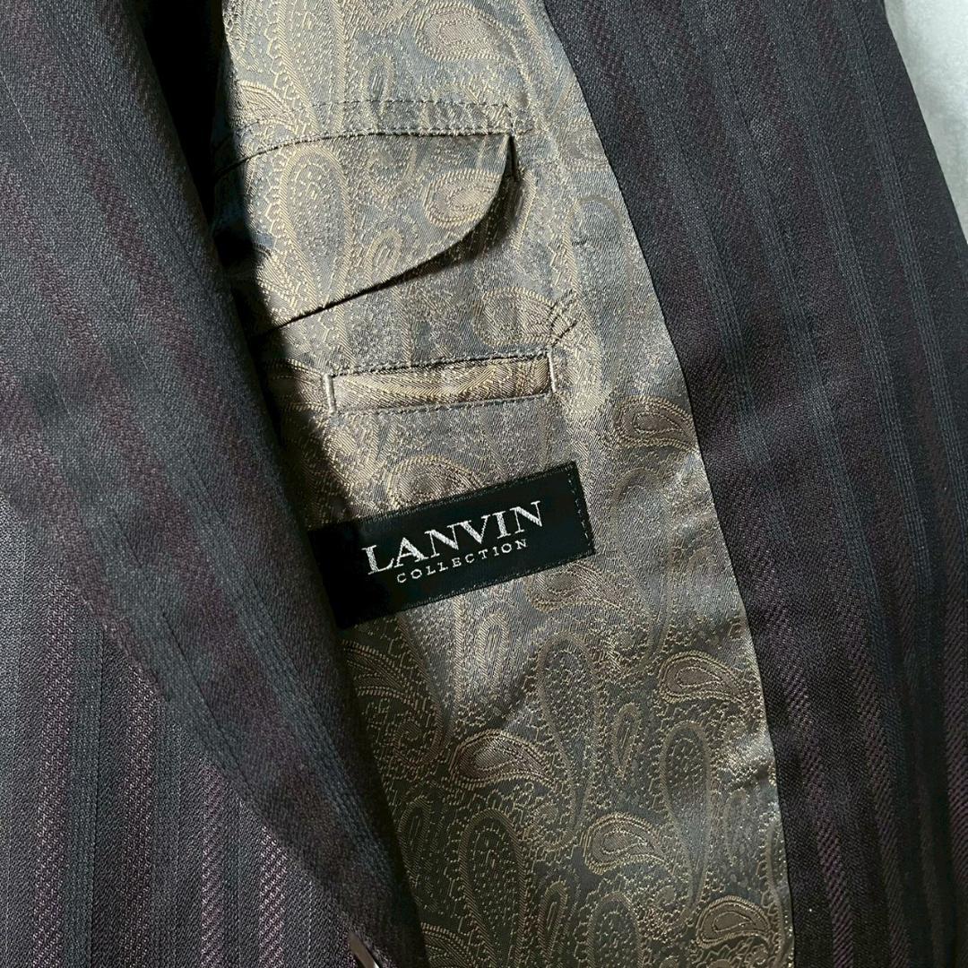 雰囲気◎ LANVIN 裏地ペイズリー ダブル スーツ 成人式　N2001
