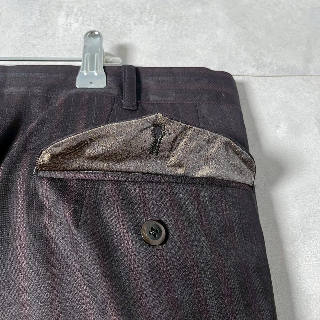 雰囲気◎ LANVIN 裏地ペイズリー ダブル スーツ 成人式　N2001