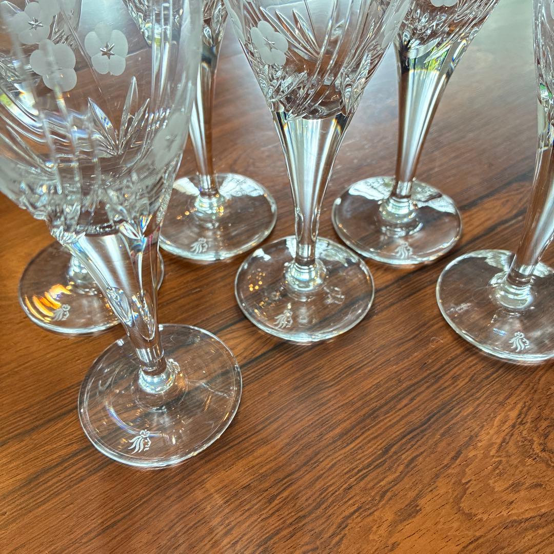 ロイヤルドルトン　クリスタルグラス　6個