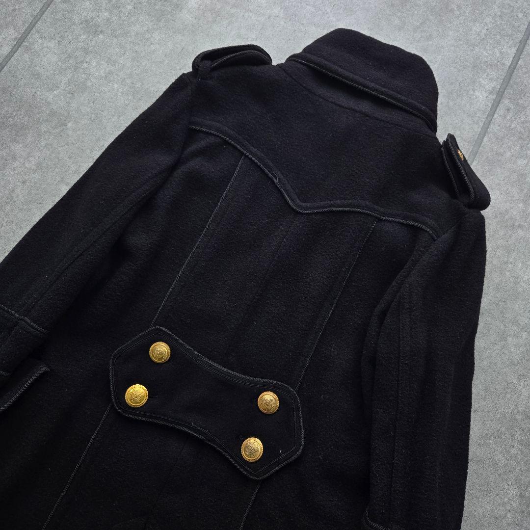 ヴィンテージ ナポレオンコート 金ボタン ブラック ウール