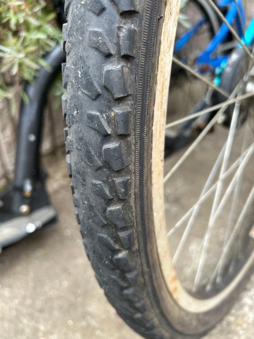 BRIDGESTONE キッズ自転車 青 前カゴ付き 引き取り限定